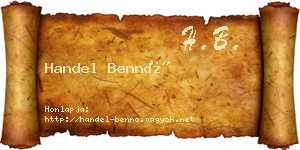 Handel Bennó névjegykártya
